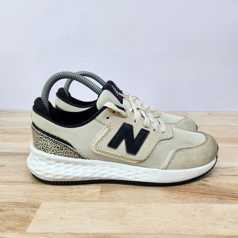 New Balance X-70 Womens Shoes Size 6.5 Cheetah Print Turtle Dove